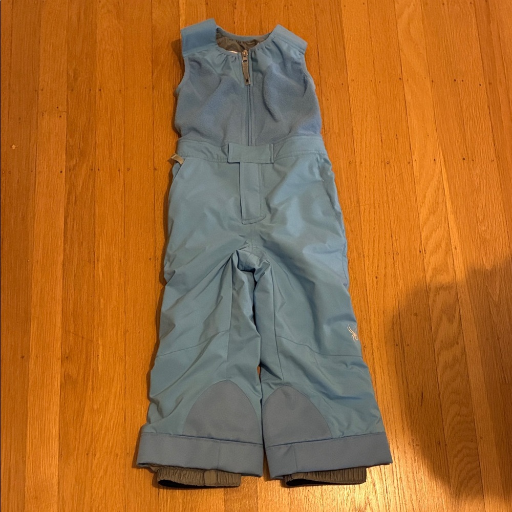 Spyder Light Blue Kids Snow Overalls